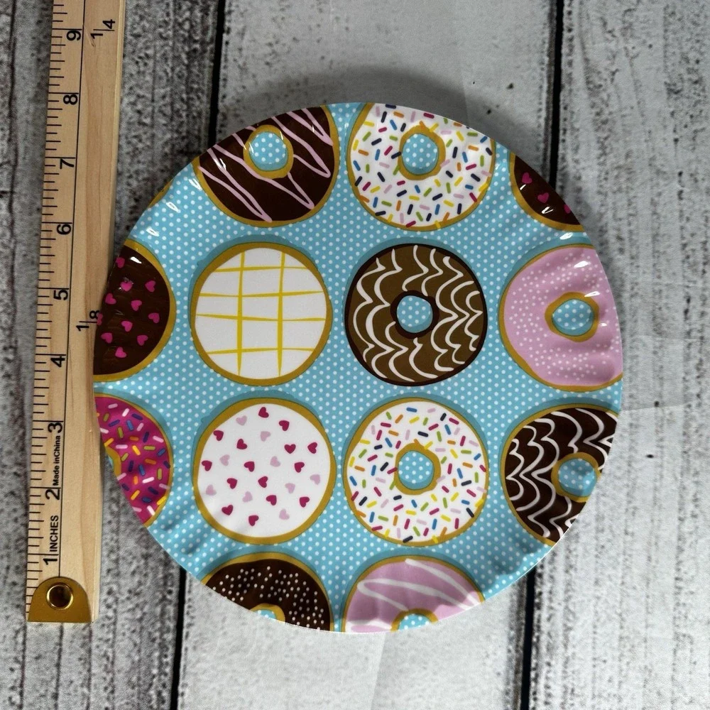 Kensie Home Melamine Plate Donut Pattern 12‎ Count  8